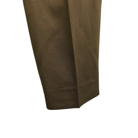 Ellen Tracy Trouser Womens Sz 10 Dark Brown 100% Wool Classic Vintage - Picture 7 of 8